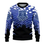 Customized Everton Pixel Flow Royal Blue Black Sweater Best Selling