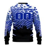 Customized Everton Pixel Flow Royal Blue Black Sweater Best Selling