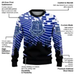 Customized Everton Pixel Flow Royal Blue Black Sweater Best Selling