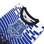 Customized Everton Pixel Flow Royal Blue Black Sweater Best Selling