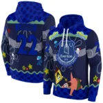 Customized Everton Spongebob Patrick Star Royal Blue Navy Hoodie Best Selling