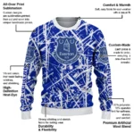 Customized Everton Streak Overlay Royal Blue Sweater Best Selling