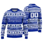 Customized Everton Tent Stripes Royal Blue White Sweater Best Selling