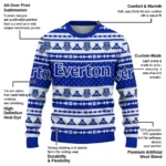 Customized Everton Tent Stripes Royal Blue White Sweater Best Selling