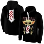Customized Fulham Baby Yoda Black Hoodie Best Selling