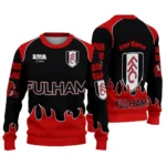 Customized Fulham Flame Border Black Sweater Best Selling