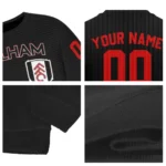 Customized Fulham Flame Outline Black Sweater Best Selling