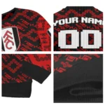 Customized Fulham Lattice Gridwork Black Sweater Best Selling