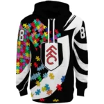 Customized Fulham Puzzle Pieces Black Hoodie Best Selling