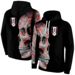 Customized Fulham Skull Motif Black Hoodie Best Selling