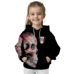 Customized Fulham Skull Motif Black Hoodie Best Selling