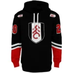Customized Fulham Striped Sleeves Black Hoodie Best Selling