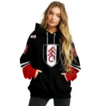 Customized Fulham Striped Sleeves Black Hoodie Best Selling