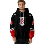 Customized Fulham Striped Sleeves Black Hoodie Best Selling