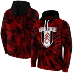 Customized Fulham Tie Dye Pattern Black Hoodie Best Selling