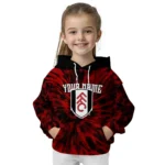 Customized Fulham Tie Dye Pattern Black Hoodie Best Selling
