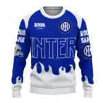 Customized Inter Milan Flame Border Blue Sweater Best Selling