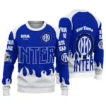 Customized Inter Milan Flame Border Blue Sweater Best Selling