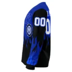 Customized Inter Milan Flame Outline Blue Black Sweater Best Selling