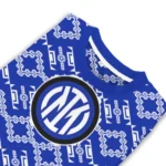 Customized Inter Milan Lattice Gridwork Blue Sweater Best Selling