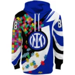 Customized Inter Milan Puzzle Pieces Blue Hoodie Best Selling