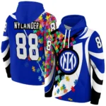 Customized Inter Milan Puzzle Pieces Blue Hoodie Best Selling