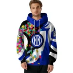 Customized Inter Milan Puzzle Pieces Blue Hoodie Best Selling