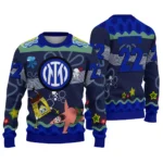 Customized Inter Milan Spongebob Designs Blue Sweater Best Selling
