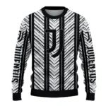 Customized Juventus Chevron Rows Black Sweater Best Selling