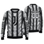 Customized Juventus Chevron Rows Black Sweater Best Selling