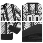 Customized Juventus Chevron Rows Black Sweater Best Selling