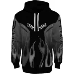 Customized Juventus Flame Design Black Hoodie Best Selling