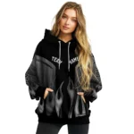 Customized Juventus Flame Design Black Hoodie Best Selling