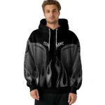 Customized Juventus Flame Design Black Hoodie Best Selling