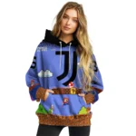 Customized Juventus Mario Blue Black Hoodie Best Selling