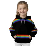 Customized Juventus Rainbow Stripes Black Hoodie Best Selling