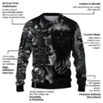 Customized Juventus Skull Collage Black Sweater Best Selling