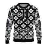Customized Juventus Snowflake Matrix Black Sweater Best Selling