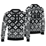 Customized Juventus Snowflake Matrix Black Sweater Best Selling