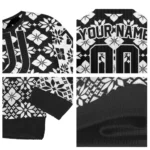 Customized Juventus Snowflake Matrix Black Sweater Best Selling