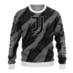 Customized Juventus Stripe Motion Black Sweater Best Selling
