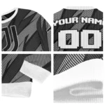 Customized Juventus Stripe Motion Black Sweater Best Selling