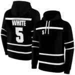 Customized Juventus Striped Pattern Black Hoodie Best Selling