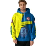 Customized Leeds United Abstract Shape Blue Hoodie Best Selling