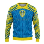 Customized Leeds United Chevron Pattern Blue Sweater Best Selling