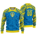 Customized Leeds United Chevron Pattern Blue Sweater Best Selling