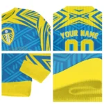 Customized Leeds United Chevron Pattern Blue Sweater Best Selling