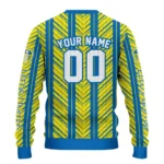 Customized Leeds United Chevron Rows Blue Sweater Best Selling
