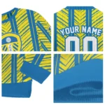 Customized Leeds United Chevron Rows Blue Sweater Best Selling