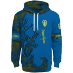 Customized Leeds United Deer Silhouette Blue Hoodie Best Selling